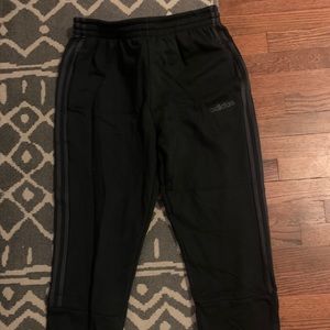 Black adidas Sweat Pants, with black stripes